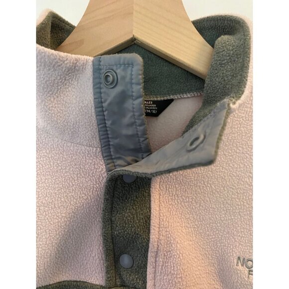 The North Face Glacier Quarter Snap Fleece Pullover Pink/Coral Girls Large YL - Picture 4 of 7
